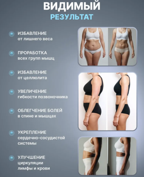 Виброплатформа 3D Vibration Plate для похудения с пультом управления и 2 тренировочными эспандерами, 2 мотора С-25/ Максимальная нагрузка 150 кг.